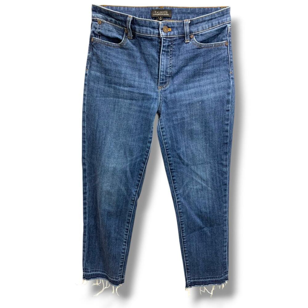 Size 6 Talbots Flawless Five-Pocket Womens Jeans Raw Hem